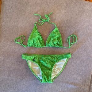 Ralph Lauren Bikini Swim Set * Size XS * Lime Green